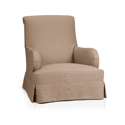 JULIETTE - Linen armchair with armrests