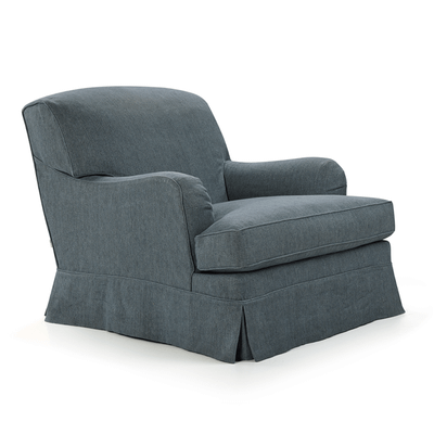 SCOTT - Linen armchair with armrests