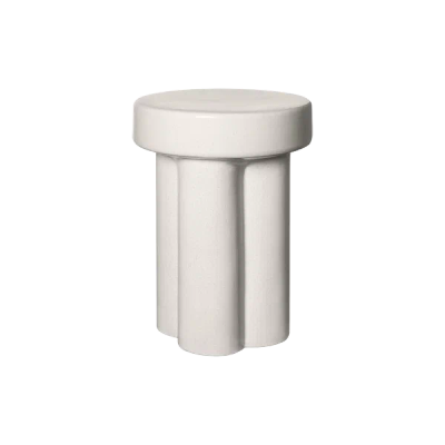 TORU Ceramic Stool Lily White large Ø 33 cm