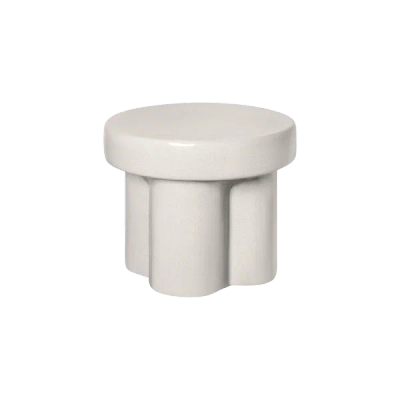TORU Ceramic Stool Lily White low Ø 40 cm
