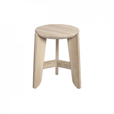 ELI stool made of oak in wood, 45 cm high