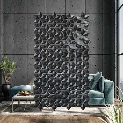 Facet hanging room divider 136 x 236cm in Graphite