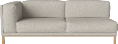 Cosy 3 seater module with armrest - left