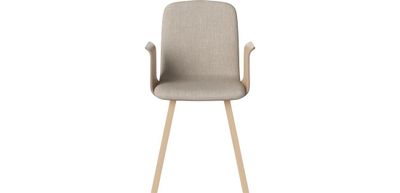 Palm Upholstered Dining Chair w. Veneered Armrest