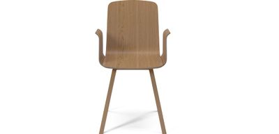 Palm Veneered Dining Chair w. Armrest