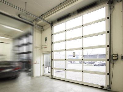 Portes vitrées sectionnelles Alu Line Breda