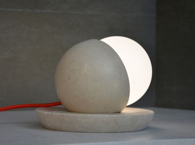 LUNA - LED adjustable stone table lamp _ Brillamenti