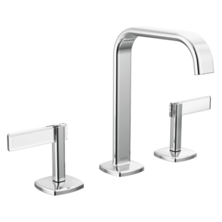 Widespread Lavatory Faucet With Square Spout - Less Handles