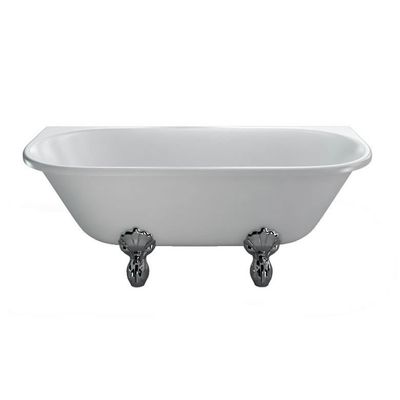 Avantgarde Back-to-wall 1700 Traditional Bath with Feet (with Luxury Claw feet in Chrome) | SKU L1C T12D | Burlington Bathrooms