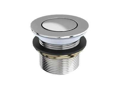 Click-Clack Bath Waste Unslotted with Chrome Cover (Click-clack Bath Waste Unslotted with Chrome Cover) | SKU CW2 | Burlington Bathrooms