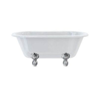 Windsor 150cm Double Ended bath with Luxury Feet (with Luxury Claw feet in Chrome) | SKU E4 L1C | Burlington Bathrooms