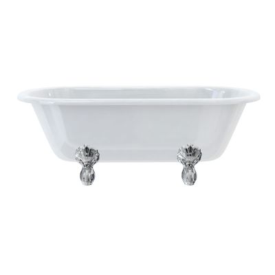 Windsor 170cm Double Ended Bath with Luxury Feet (with Luxury Claw feet in Chrome) | SKU E3 L1C | Burlington Bathrooms