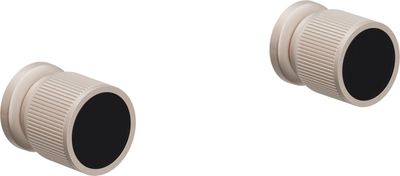 2 Handle Tub or Shower Trim Only, with Black Glass Handle Cap