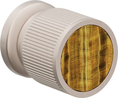 Wall or Deck Handle Trim Only, with Tiger Eye Gemstone Handle Cap