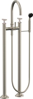 Floor Mount Tub Filler High Spout - Blade Handles - 8608B-ETF.FR