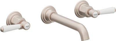 Two Handle Lavatory Wall Faucet Trim Only