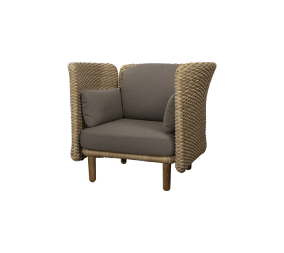 Arch lounge chair w/low arm/backrest