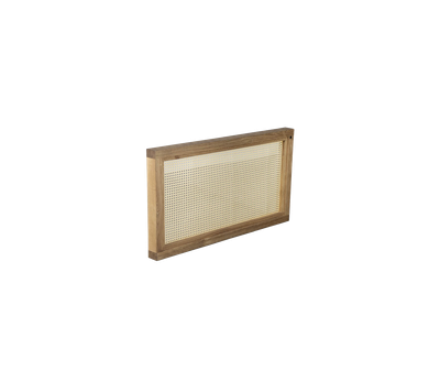 Scale armrest, left, w/French Weave natural, Oak