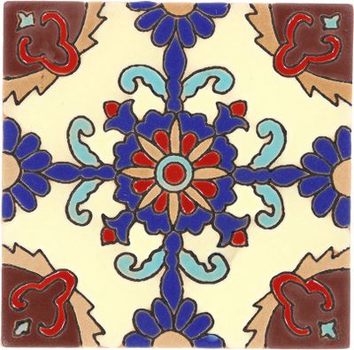 Santa Barbara Ceramic Decorative Tile: Rosario