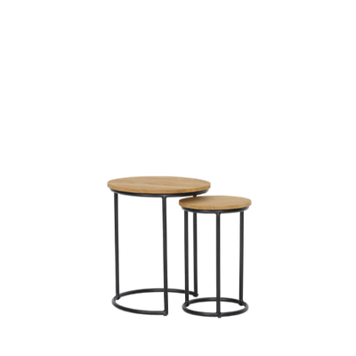 Round Side Table Set Of 2