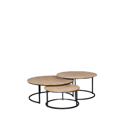 Light Round Coffee Table Set Of 3