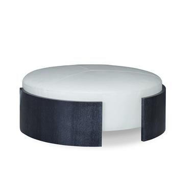 Lunar Oak Ottoman