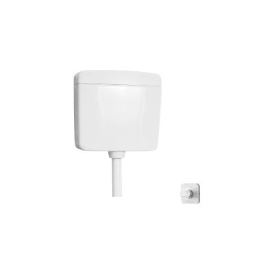Cistern di outlet with flush button concealed