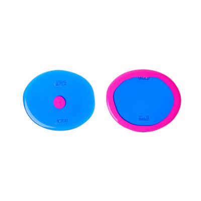 Set of 2 Table-Mates Small - Clear Celestial Blue, Fluo Fuchsia