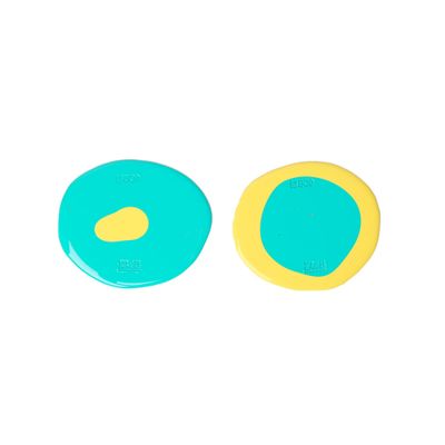 Table-Mates Small Set of Two - Turquoise, Pastel Yellow