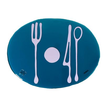 Table-Mates - Clear  Emerald And Matt Lilac