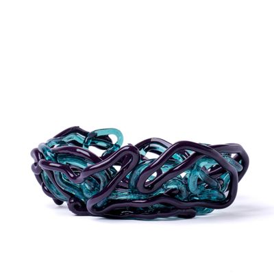 Tutti Frutti II Special Basket M - Clear Aqua, Matt Aubergine