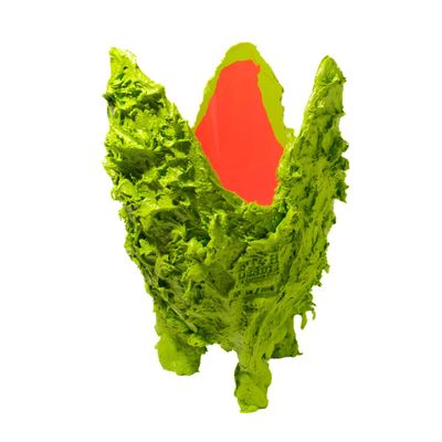 Lava Vase - Matt Lime And Matt Orange