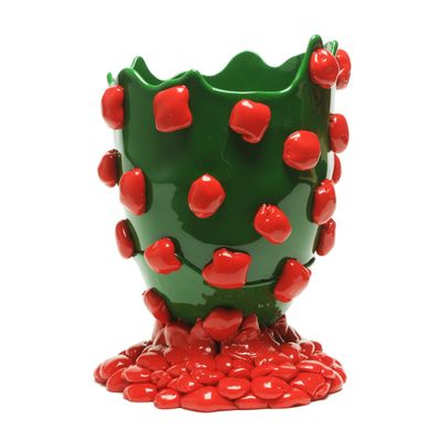 Nugget Vase - Matt Green, Matt Red