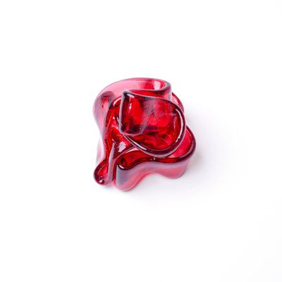 Ribbon Ring - Clear Fuchsia