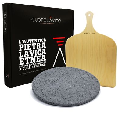 Kit Pizza Tondo Ø 31.5cm + Pala (per Fornetti Spice, G3 Ferrari, Ariete)