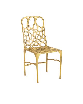 Honeycomb Gold Side Chair