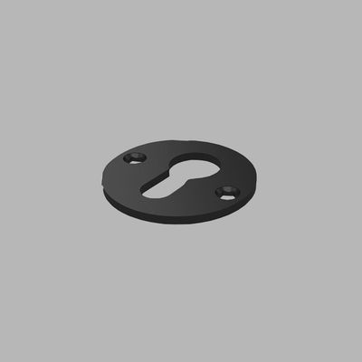 Cylinder escutcheon w/ PZ hole - PVD black