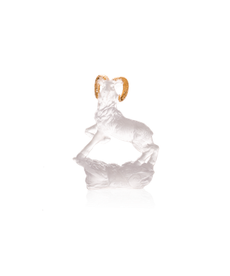 Chèvre Horoscope Blanc et or 128ex