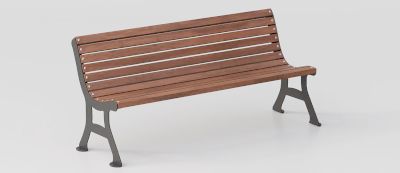 Bench "Debora" with Nordic Pine Wood Seating