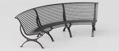 Curved Concave Bench "Clematis" (CAM Compliant)
