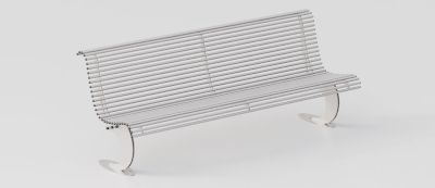 Designer Bench "Luxe" in Galvanized Steel