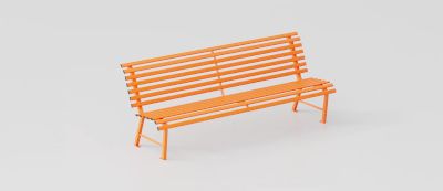 Ergonomic Bench "Madrid" in Galvanized Steel