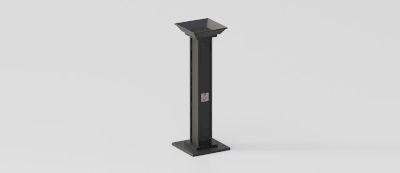 Square Freestanding Steel Ashtray "Eliseo"