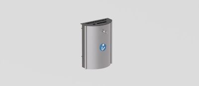 Wall-Mounted Ashtray "Fumy" in Galvanized Steel