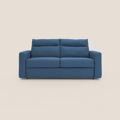 Cupido Divano letto 202 cm (mat.140x197 cm) materasso H18 in tessuto impermeabile simil cotone T13 BLU