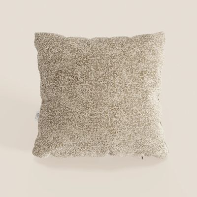 Magnolia cushion available in various colours made in pregiato bouclé mélange soft and strutturato T29.