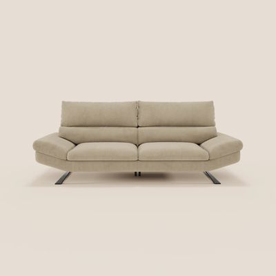 Eclipse Divano dal design moderno 2 e 3 posti con schienali traslanti - piedini alti in elegante microfibra smacchiabile T11