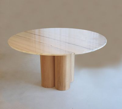 AXIS Wood & Marble Round table — DOVAIN Studio
