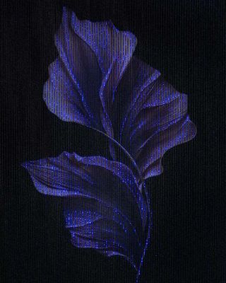 Digital Pattern Leaf Led Royal Blue