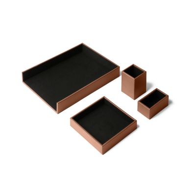 Leather Desk Set Minerva by Eglooh - Including 4 Accessories
